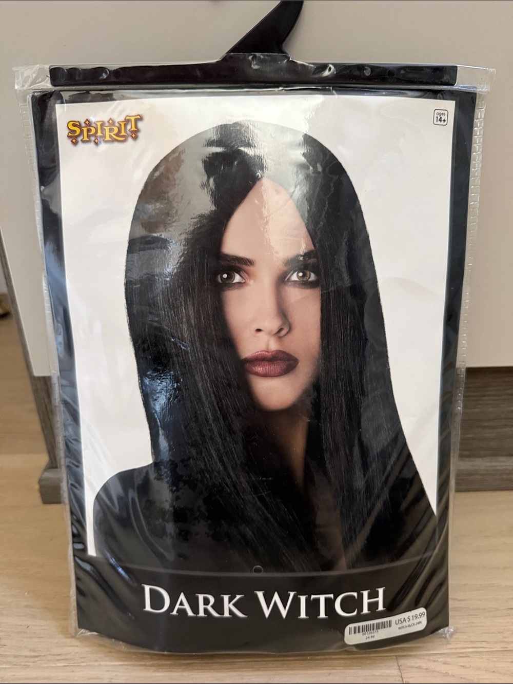Spirit Dark Witch Long Black Costume Wig